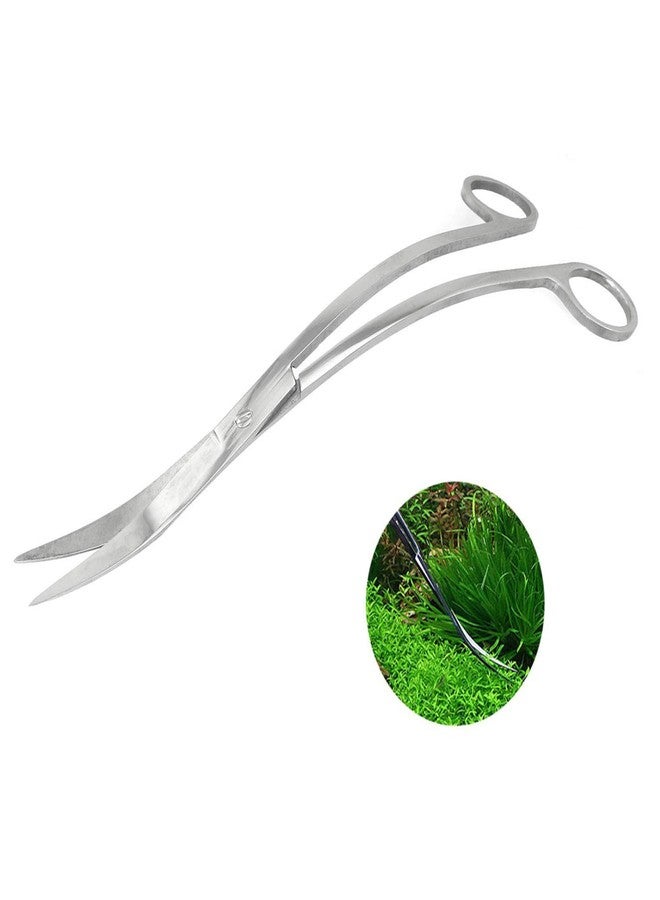 RLECS Aquarium Stainless Steel Water Grass Scissors 9.8" Sand Leveler Aquatic Plant Tongs Scissors Fish Tank Landscaping Tools - Image 1